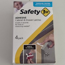 Safety 1st Adhesive Cabinet  Drawer Latches - White 4 pack , NEW