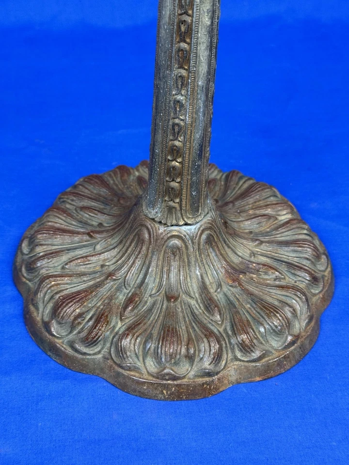 C.1910 MILLER Table Lamp w/ Shade Holder, Weber Socket May 17, 1910 Chain Works! - Image 2 of 4