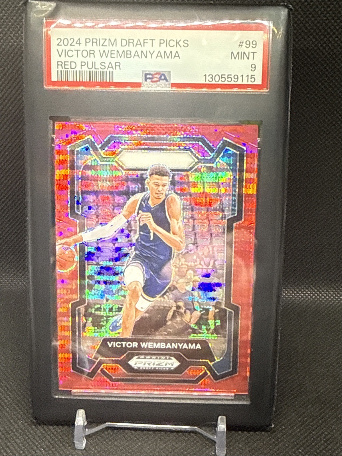 2024-25 Panini Prizm Draft Picks - Victor Wembanyama #99 Red Pulsar Prizm /299