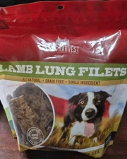  Lamb Lung Filets - Oven Roasted Jerky-Style Dog Treats, Flavorful, Ta...