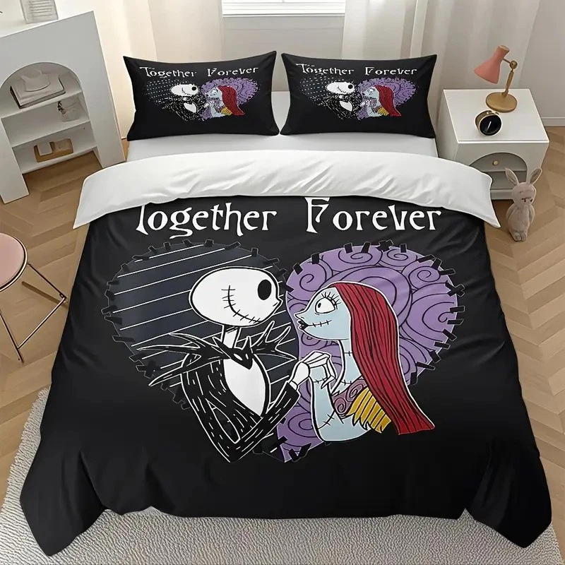 Nightmare Before Christmas Jack & Sally Halloween Bedding Set