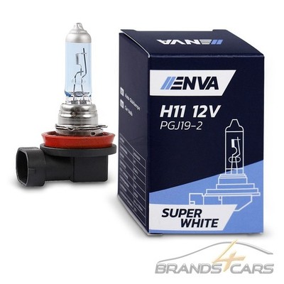 ENVA H11 12V 55W HALOGEN GLÜHLAMPE GLÜHBIRNE - SUPERWHITE bis zu 100% mehr Licht