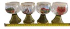 4 German Roemer Wine Glasses with Light Green Stems Vintage Collectibles — photo 7