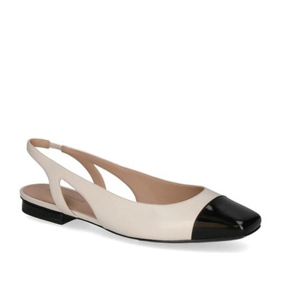 Peter Kaiser Women's White Leather Dress Flats Fashion 9-79440-46134