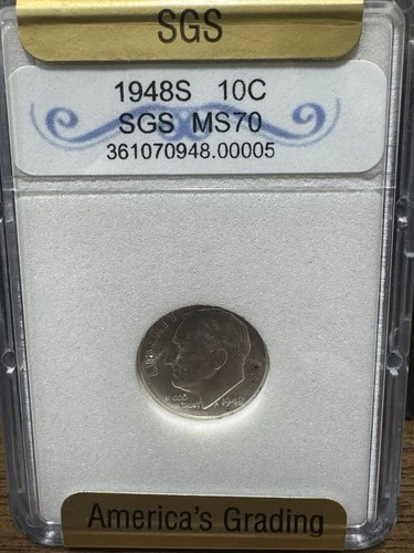 1948 S Roosevelt Dime 10¢ - BU - Choice to Gem Uncirculated