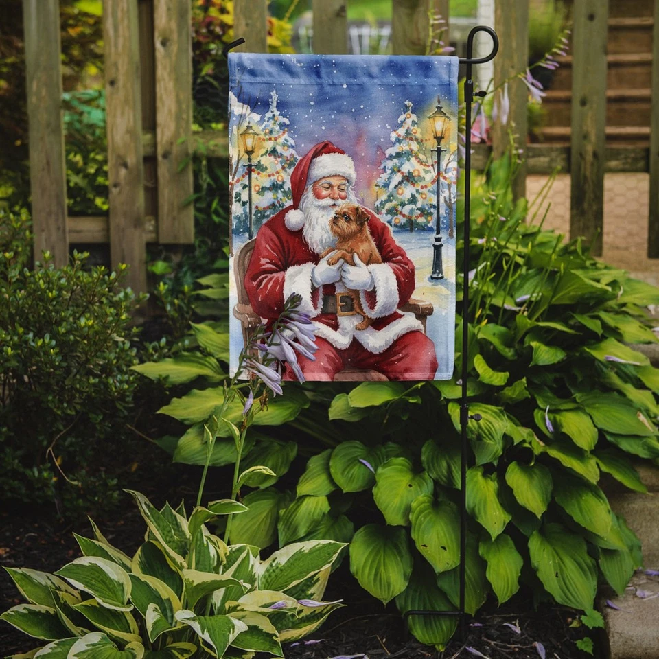 Caroline's Treasures Brussels Griffon con Santa Claus Garden Flag FNT1018GF Foto 2 de 4