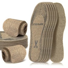 Wool Felt Insoles For Shoes Men Women Warm Shock-absorbing Insoles Shoes Pad Inl