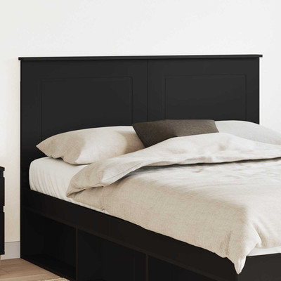 Kopfteil Schwarz Eiche Ingenieurholz 140cm Wandmontage verstellbar 143x7x100cm schmal