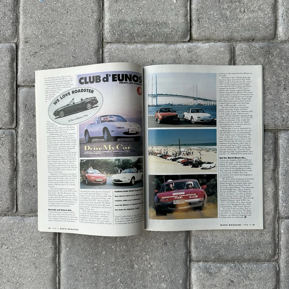 RARE Miata Magazine Miata Club Of America Magazine Issue 98’ 4, 99’ 3, 00’ 2 & 3 Foto 3 de 4