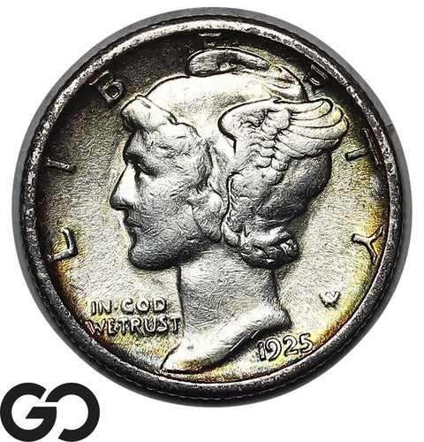 1925-S Mercury Dime Choice AU++, Better Date