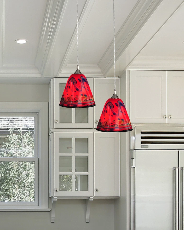 SAH12068-P36 - MINI COLGANTE DE VIDRIO ARTÍSTICO SOPLADO A MANO DALE TIFFANY RIVERA Foto 2 de 2