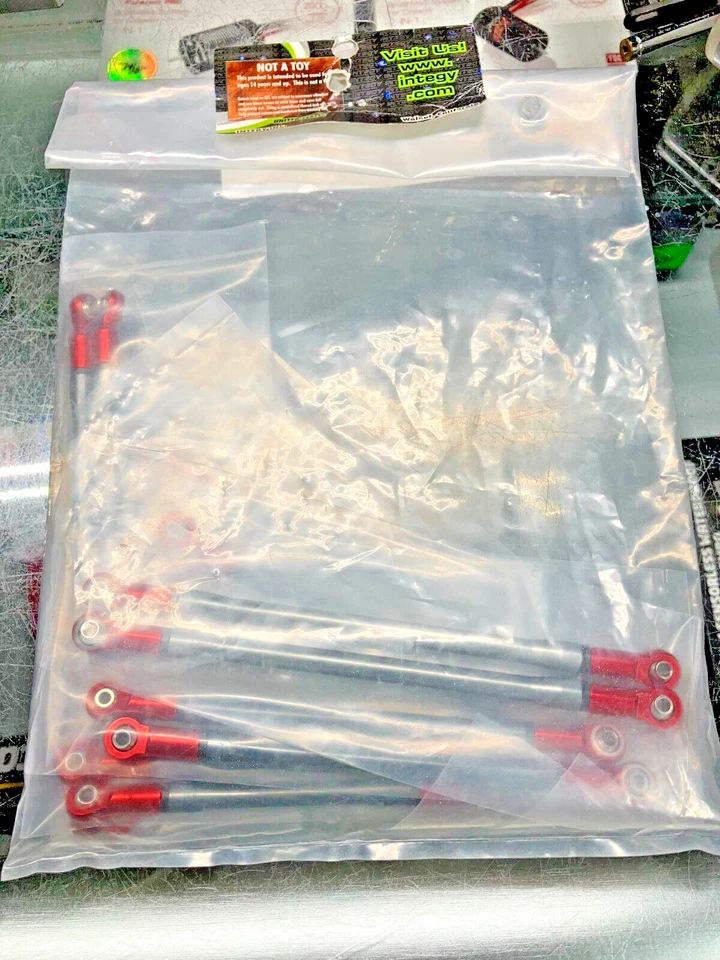 Integy OBM-1635REDGUN Juego Completo de Enlace de Aluminio de 10 Piezas para Personalizado 1.9 y 2.2 Foto 2 de 3