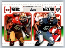 2010 Topps Patrick Willis Rolando McClain Gridiron Lineage Insert #GL-WM