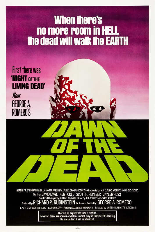 1970 DAWN OF THE DEAD VINTAGE HORROR MOVIE POSTER PRINT 36x24