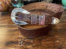 XXL Mexican James Reid Dgn Sterling Silver Belt Buckle 1.5-1  39-40    