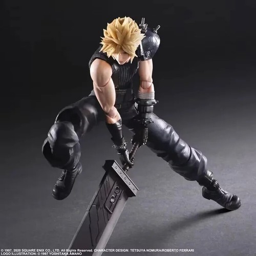 GIOCA NUOVO Anime ARTS Final Fantasy VII Cloud Strife Edition PVC Action Figure Giocattolo - Foto 4 di 18