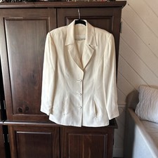 dana buchman Ivory Silk Skirt Suit read Description