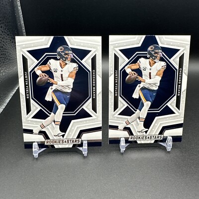 2023 Rookies & Stars Base #18 Justin Fields Chicago Bears Lot Of 2 Cards
