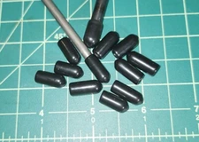 Tonka One Dozen Black Rubber Wire Caps.. Fits 3/16" - 1/4"  USA Toy Parts