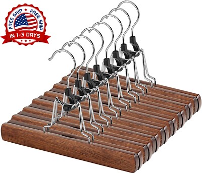 Ropa de madera clip perchas organizador del armario pantalone 360° paquete  de 12