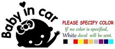 Cute Girl Baby on Board Vinyl Decal Sticker Car Truck window Various Sizes