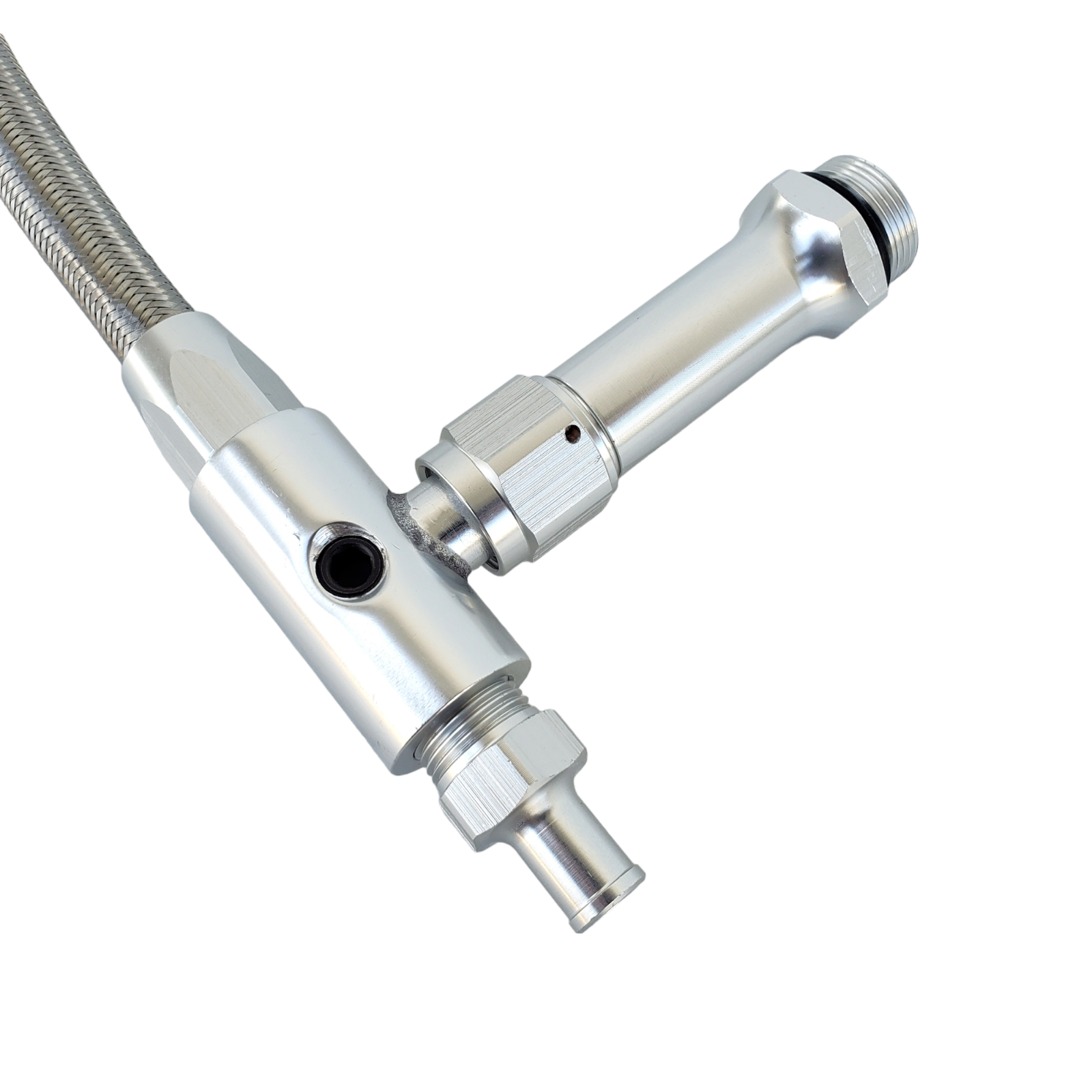 Braided Flexible Fuel Line Hose Billet Holley 4150 4160 Double Pump