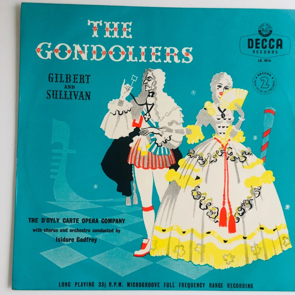 1955 Gilbert And Sullivan The Gondoliers Double 2 Vinyl Album Record LP Set & - Image 4 of 4