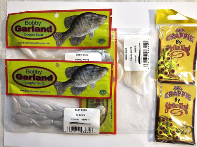 Bobby Garland Fishing Lures for Crappie with 1/8 pz and 1/16th oz jig heads