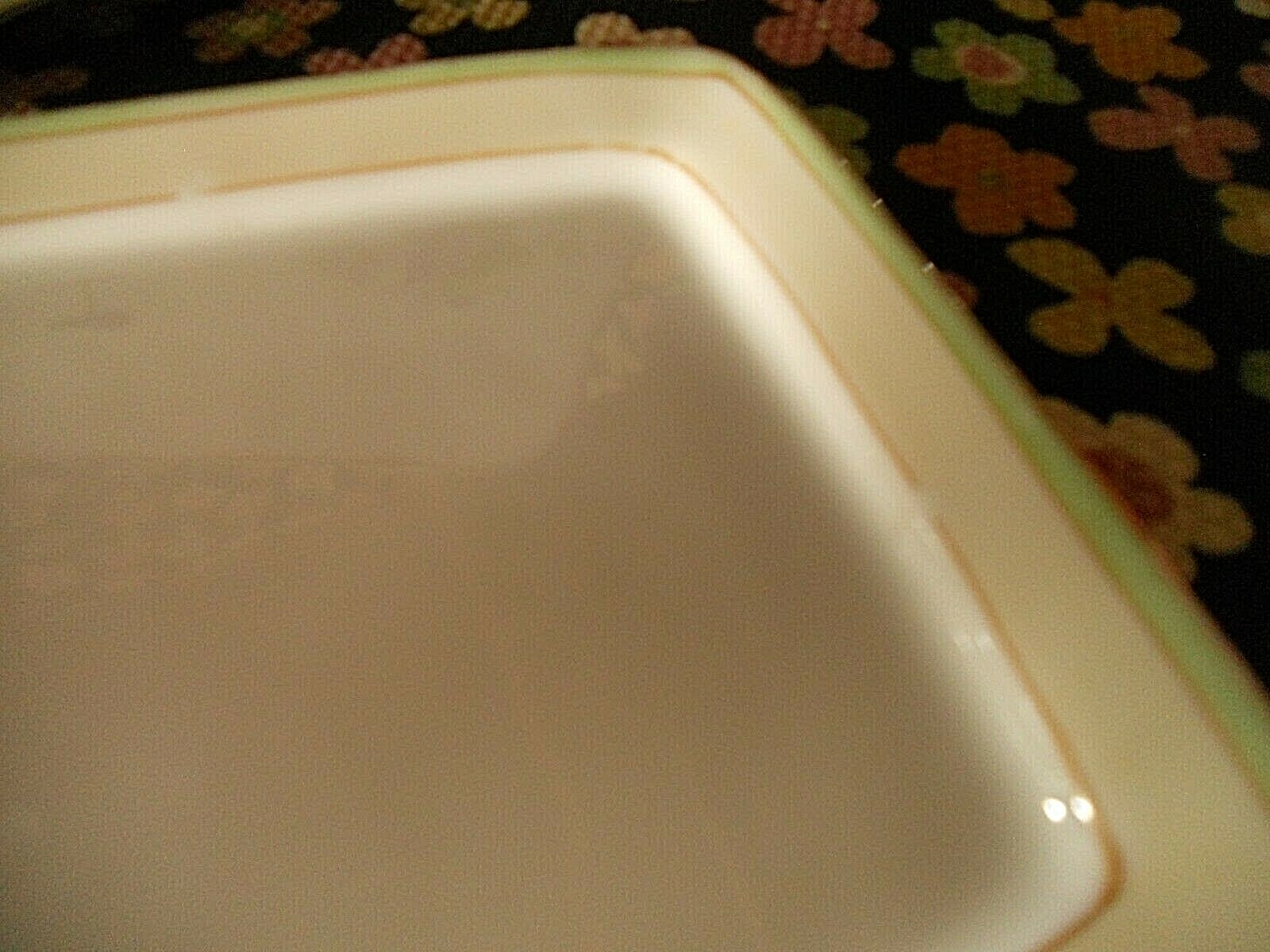 Vintage Hand Painted Nippon Violets Two Piece Cheese Keeper / Dish Porcelain