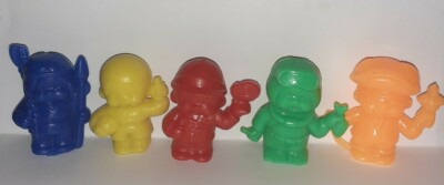 Lot De 5 Figurines Kiki Lessive Bonux Vintage #10 – Collection Rétro OMO Monchhichi