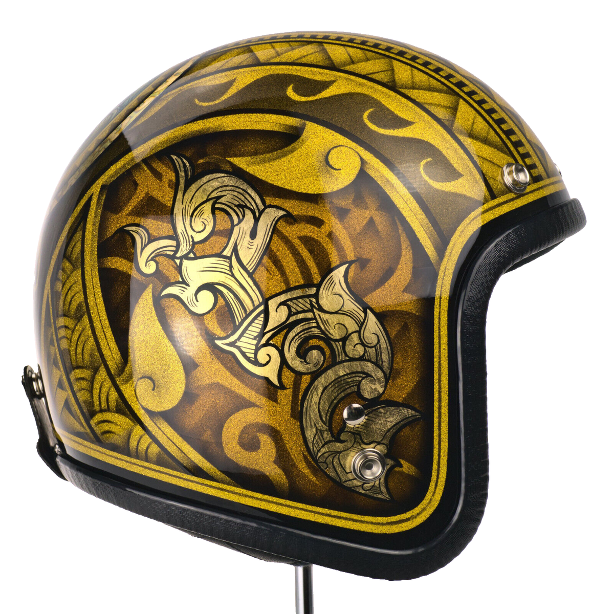 Vintage Metal Flake Airbrush Motorcycle Helmet (No. 341)  Retro Style, XL  | eBay