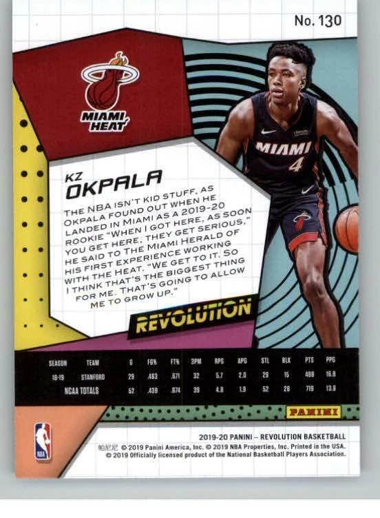 2019-20 Panini Revolution #130 KZ Okpala RC (ref 128836) - Image 2 of 2