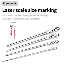 Stainless Steel Penis Dilator Long Urethral Sounding Stretcher Training Plug Toy