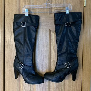 chinese laundry black knee high boots