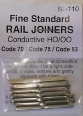 Peco SL-110 HO Code 837570 Conductive Rail Joiner 24 Pack