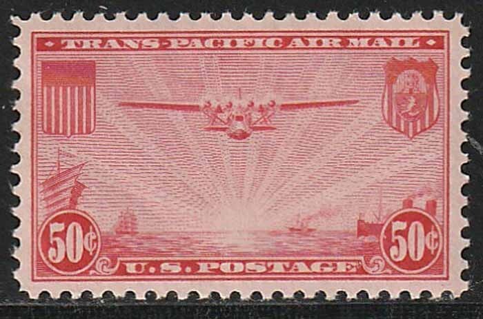 U.S. Sc. #C22, Mint, 1937 50-cent Transpacific Issue, Unwmk