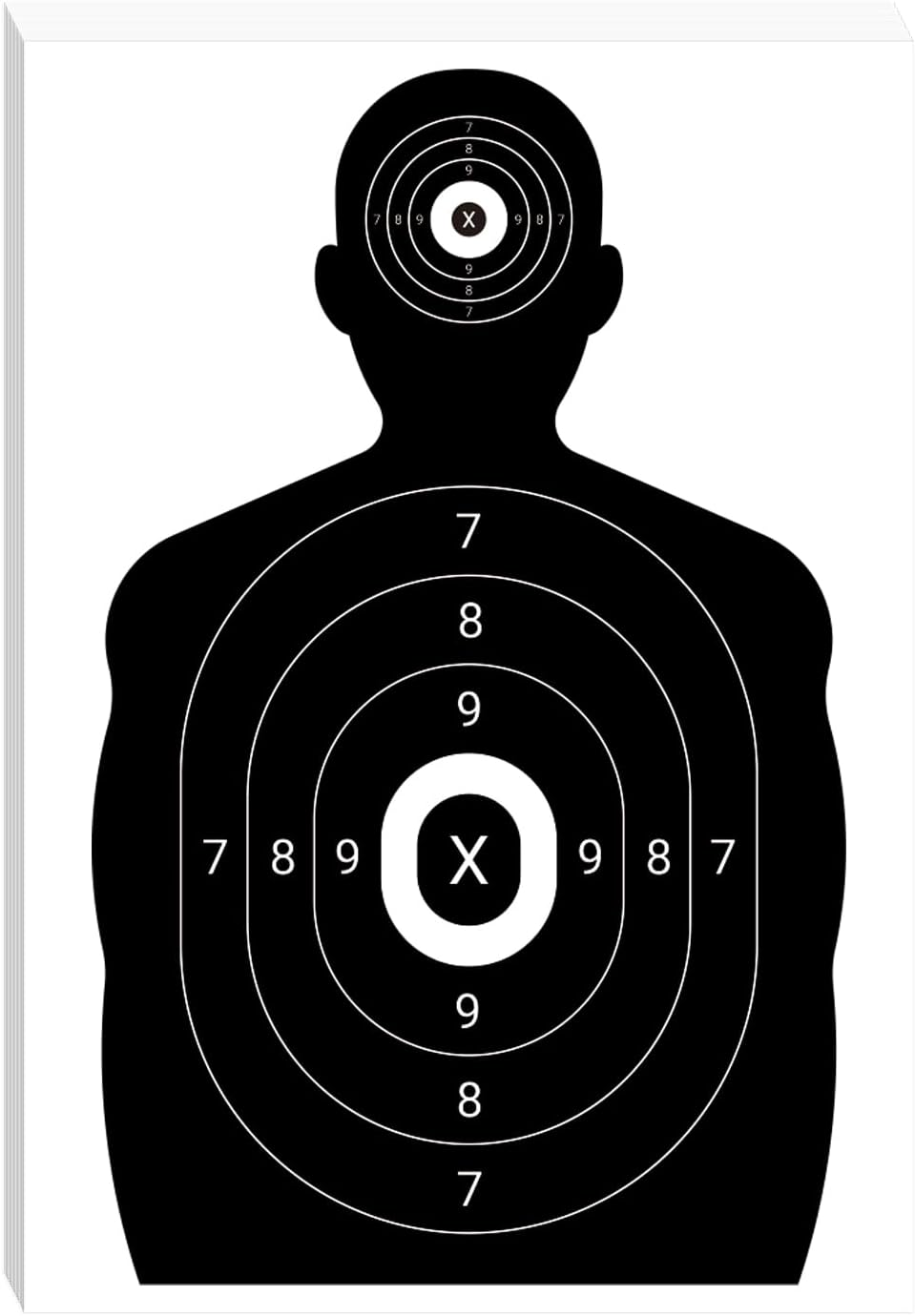 100 Pack 17x24.3 Inch Bulk Silhouette Paper Targets for Shooting Practice