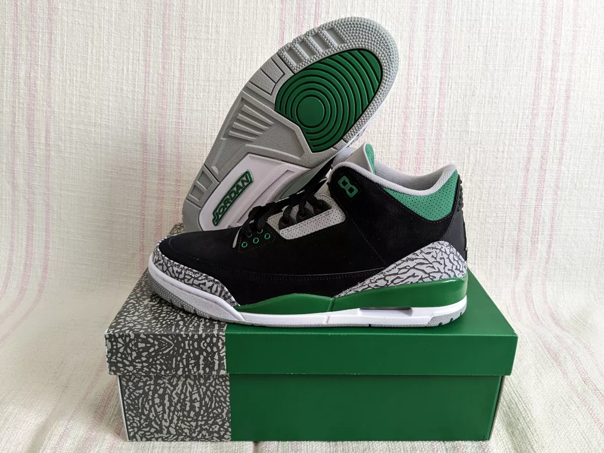 Jordan 3 black shop and green
