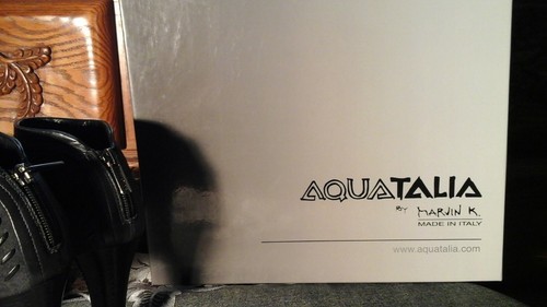 AQUATALIA NORDSTROM SZ 7.5 SEXY ANKLE BOOTIE BOOTS GREY SUEDE LEATHER W/ BOX - Picture 7 of 8