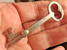 Sargent Pat. Mark 1884 Steel Mortise Lock Key #2 Antique Skeleton Hardware