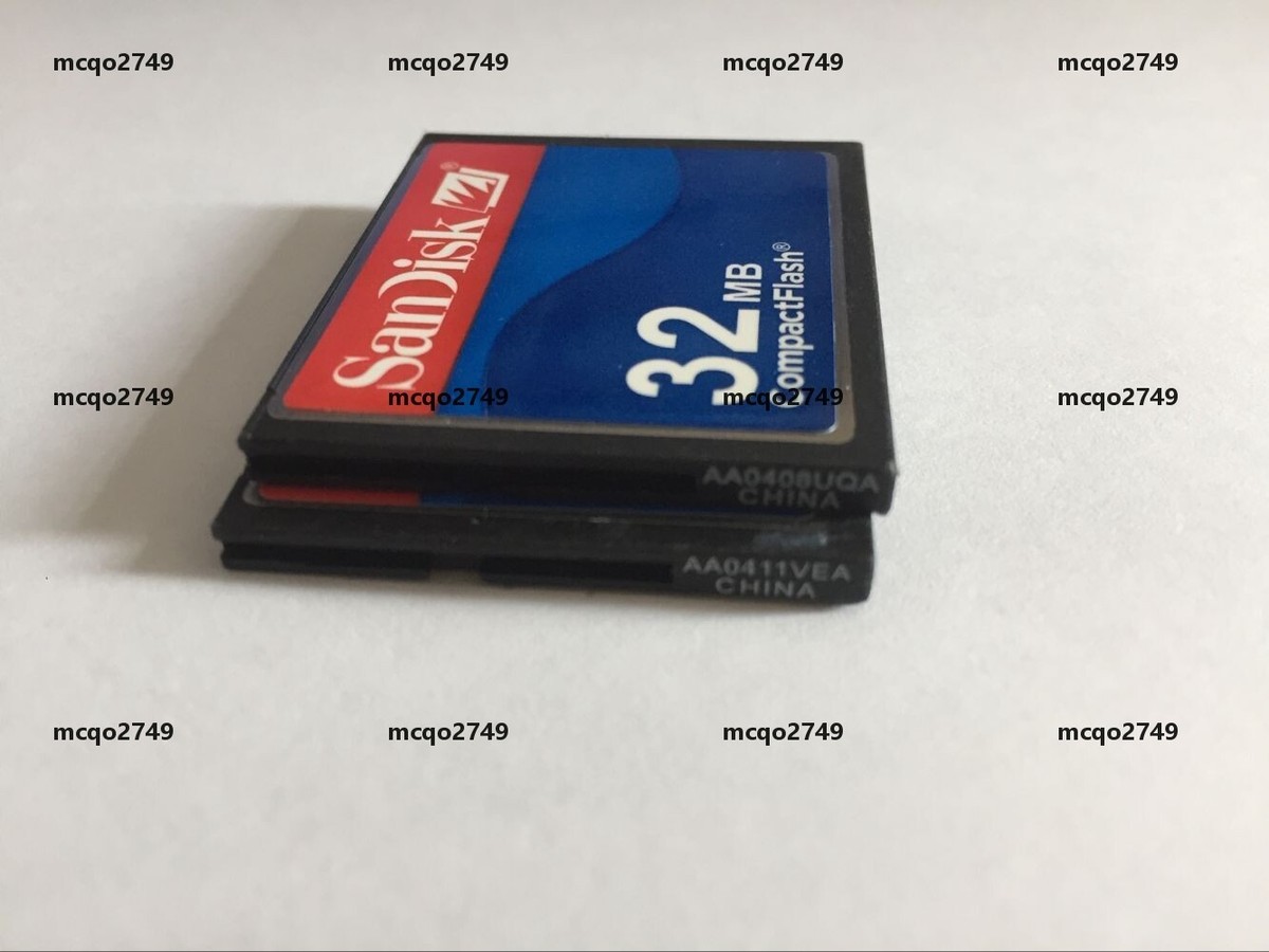 10 Pack Of 32MB CompactFlash Memory Cards - Unbranded SanDisk Compatible (Used, Fully Functional)