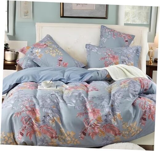 Duvet Cover Set – 3 Pcs Duvet Cover Set – Duvet Cover and 2 King Hazy Blue-image