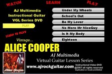 Custom Guitar Lessons - Learn Alice Cooper DVD Video