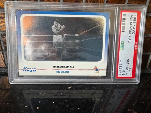 1991 KAYO MUHAMMAD ALI *HOLO* PSA 8.5 NM-Mint + Cassius Clay's 1st World Title