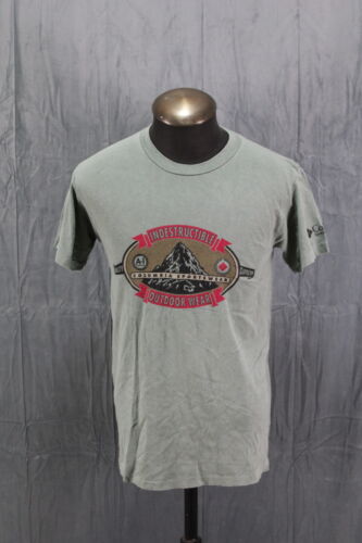 Vintage Columbia Shirt - Indestructible Outdoor Wear Graphic - Mens Medium (NWT) - Afbeelding 1 van 9