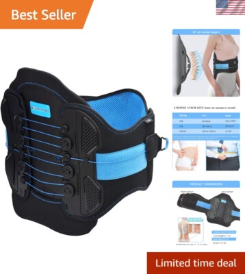 LSO Back Brace with Maximum Decompression Plate & Adjustable Arch Back Suppor...