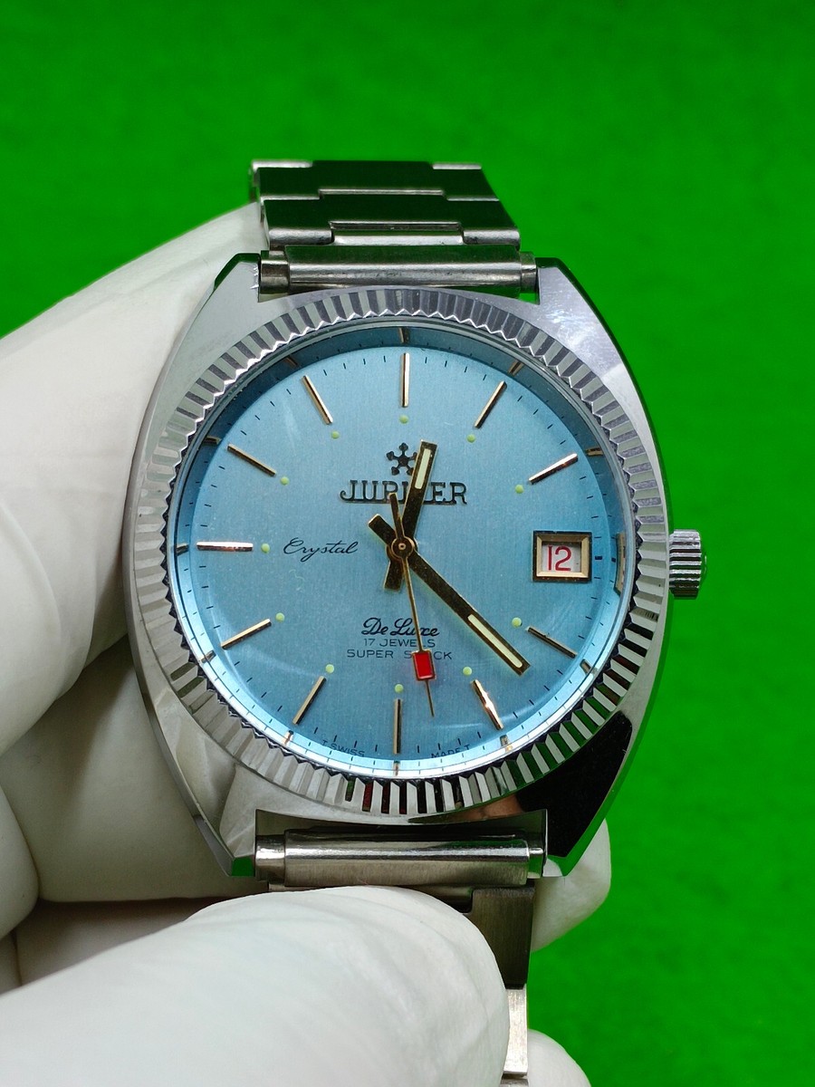 Jupiter SUPER SHOCK watch 17 Jewels Date Indicator Mechanical