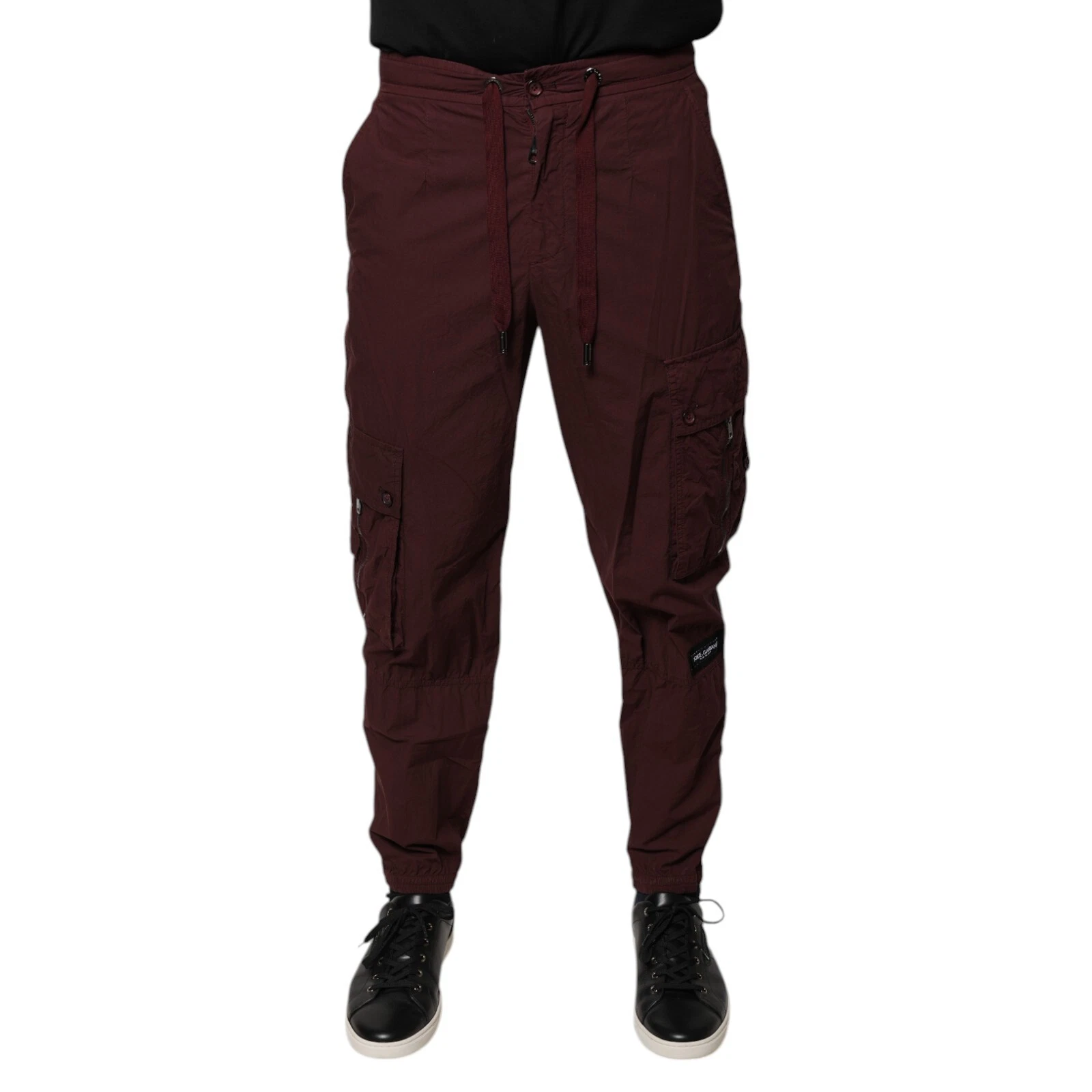 DOLCE & GABBANA Pants Bordeaux Cotton Cargo Jogger Sweatpant IT44/W30/XS 1120usd