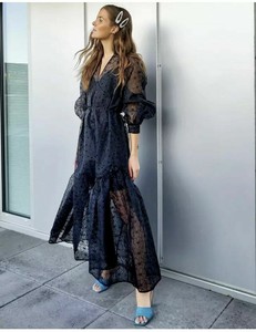 h and m long sleeve maxi dress