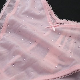 VICTORIA'S SECRET Dream Angels Crystal Shimmer Smooth Silky Brazilian Panty S M